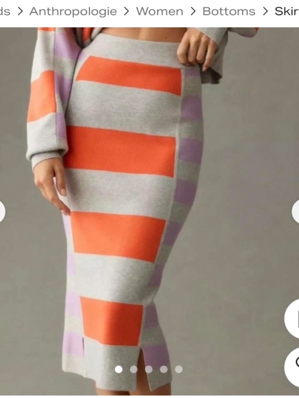 Anthropologie skirt - glen striped sweater Daily Practice NWT XS